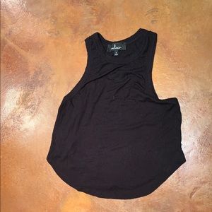 lulus black cropped tank top